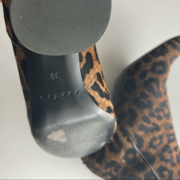 Sandro Sacha Leopard Ankle Boots - Picture 14 of 14